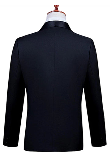 2-delad topp slag en knapp svart kostym för män med pärlor